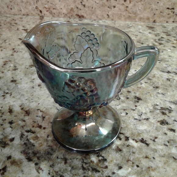 Vintage Indiana Glass Blue Sugar & Creamer - Picture 2 of 5
